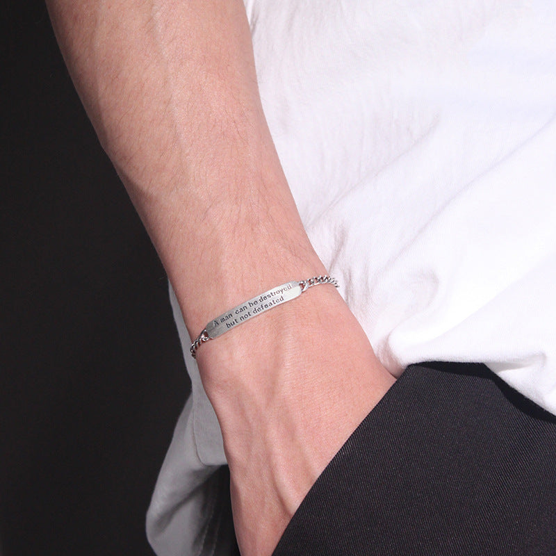 Men’s Vintage-Style Plated Bracelet – 17 cm + 3 cm Extension