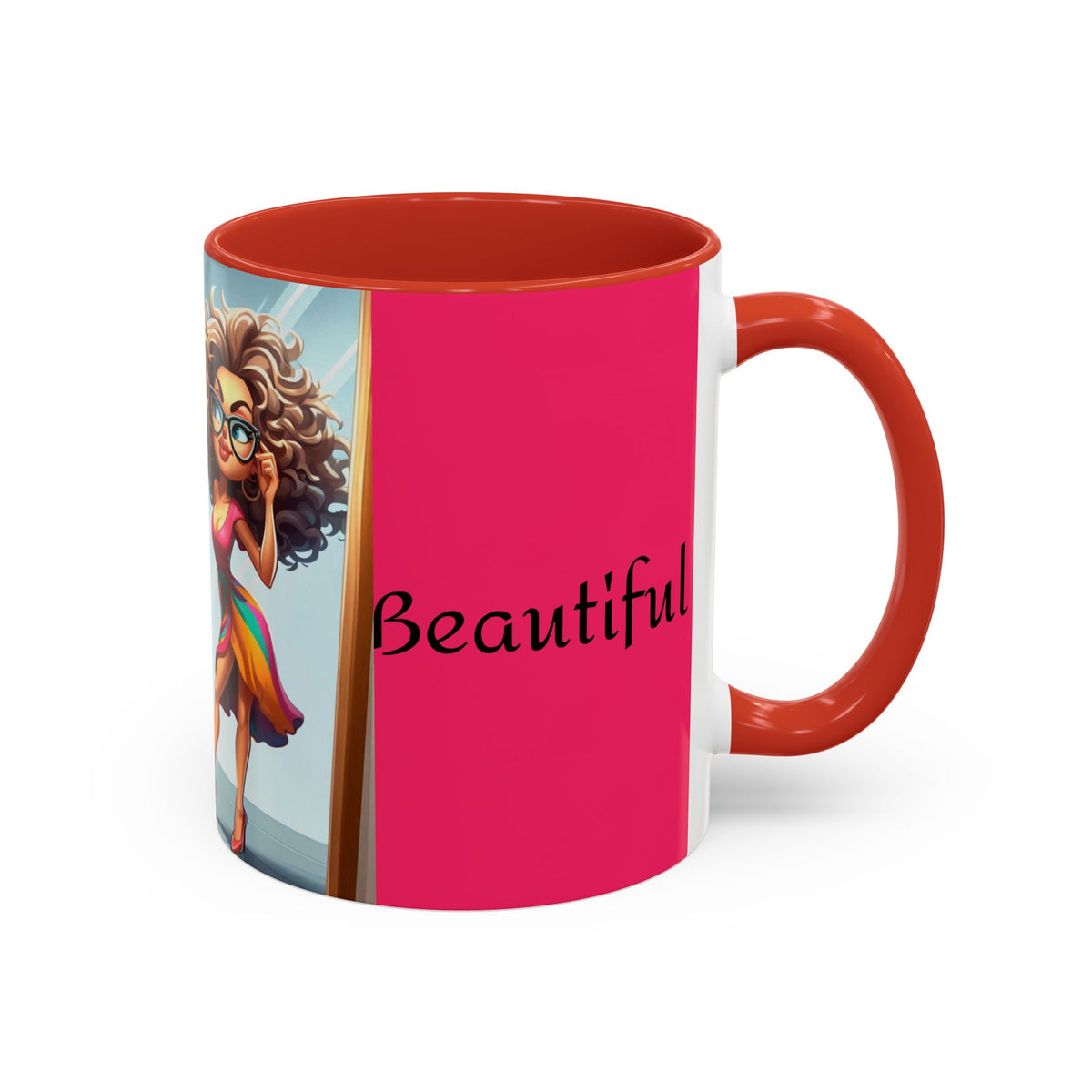 "I Am Beautiful" Accent Coffee Mug (11, 15oz) - OLM Store