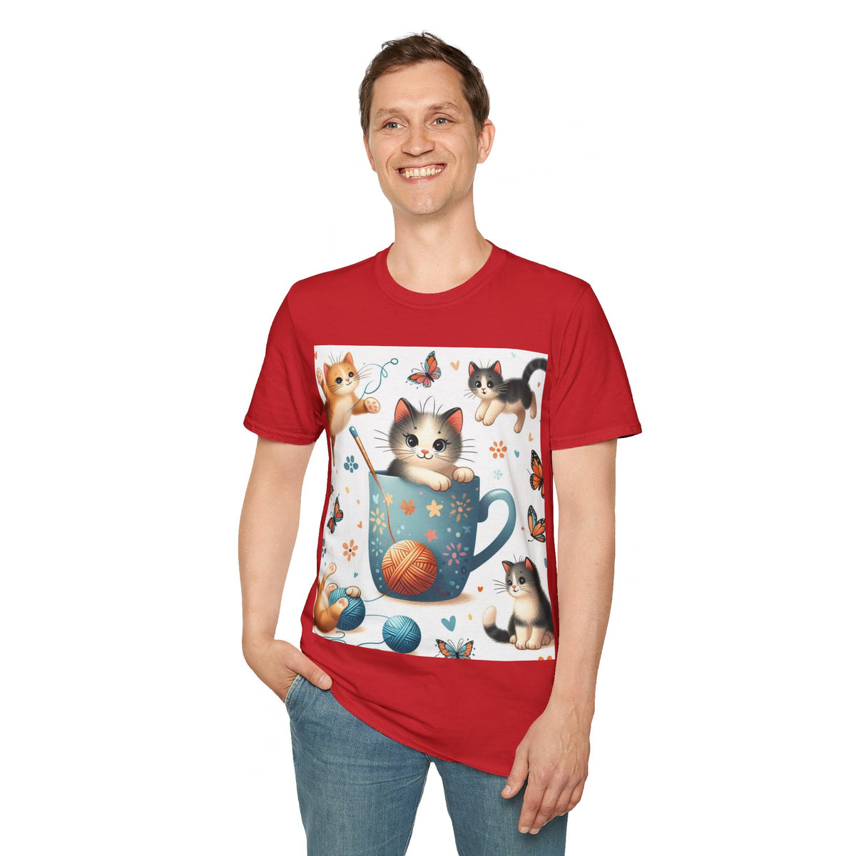 Purr-fect Comfort for Cat Lovers: Unisex Soft-Style T-Shirt - OLM Store