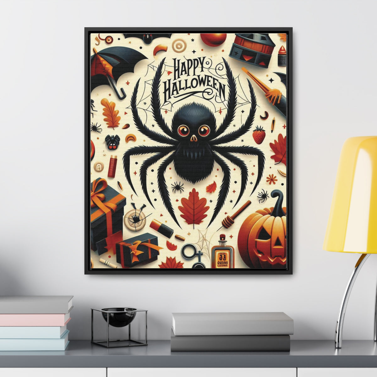 Halloween Canvas Wall Art - Vertical Gallery Wrap for Spooky Decor