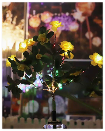Illuminate Your Outdoors with Solar Azalea Flower Lights – One Piece