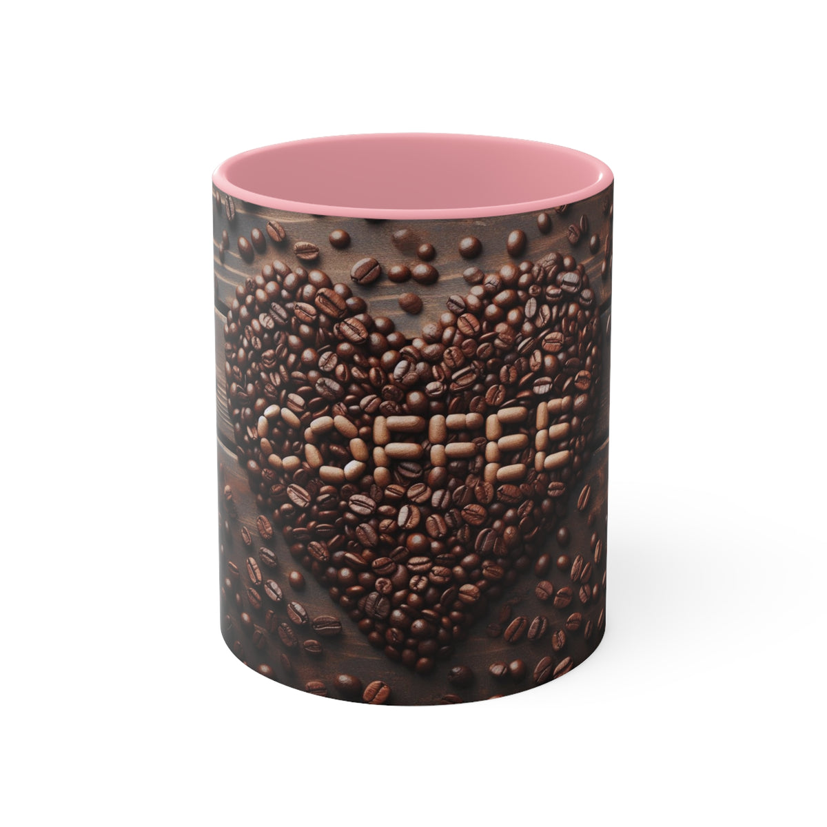 Coffee Bean Heart Accent Mugs - OLM Store