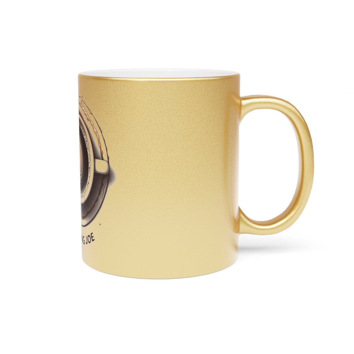 Morning Joe Metallic Mug: Elevate Your Coffee Experience with Glamorous Gold and Silver Finishes