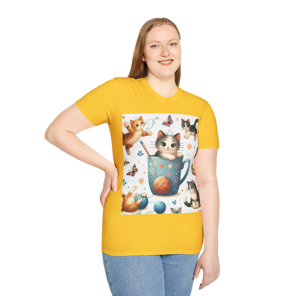 Purr-fect Comfort for Cat Lovers: Unisex Soft-Style T-Shirt - OLM Store