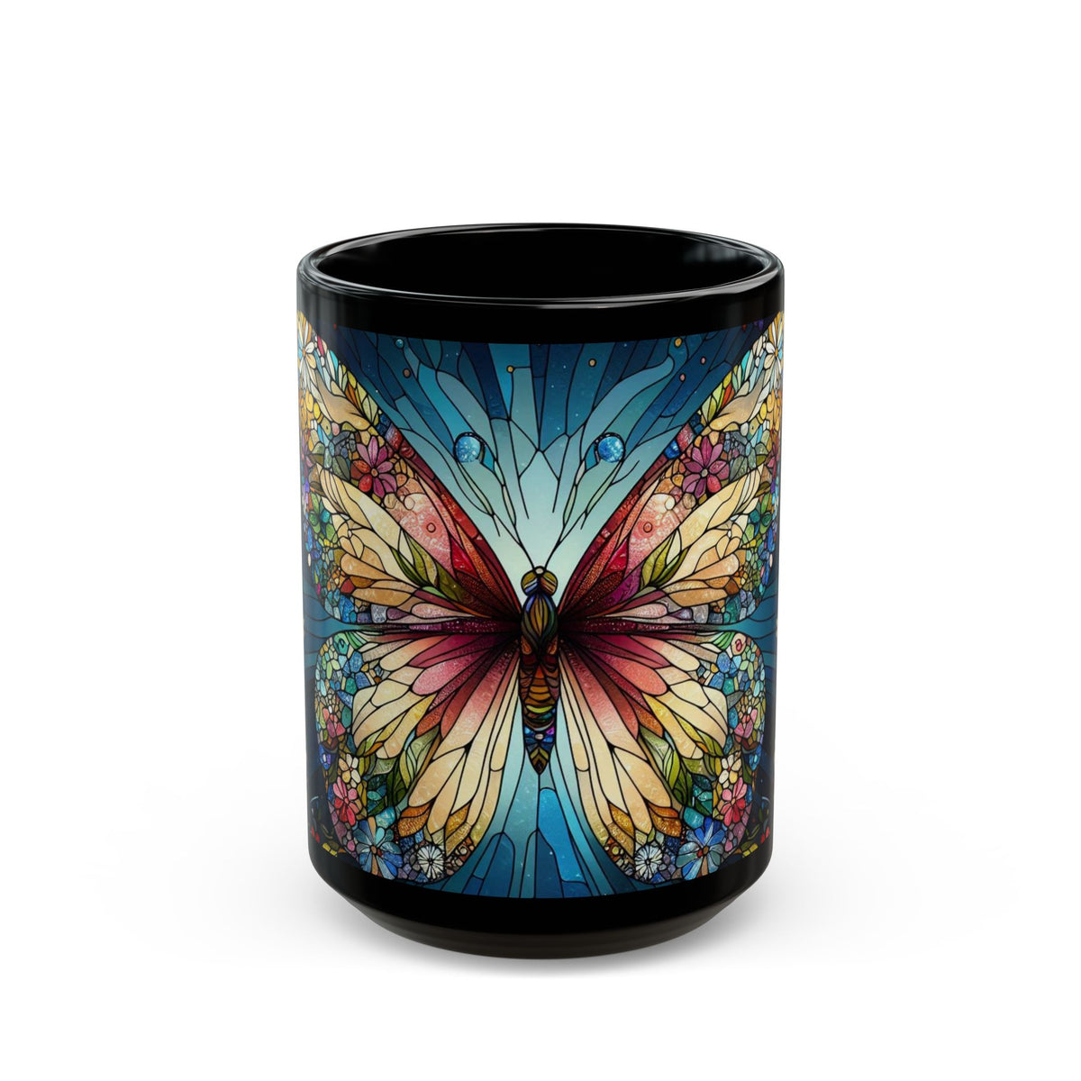 "Our Butterfly Mosaic" Black Mug (11oz, 15oz) - OLM Store