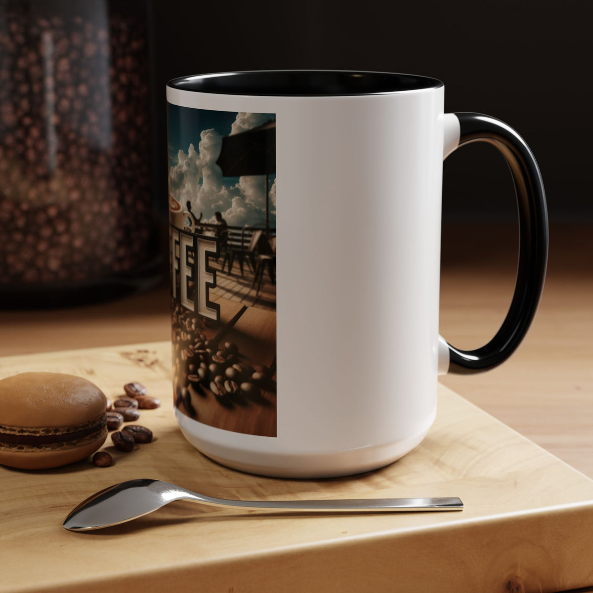 Coffee Beans Accent Coffee Mug (11, 15oz) - OLM Store