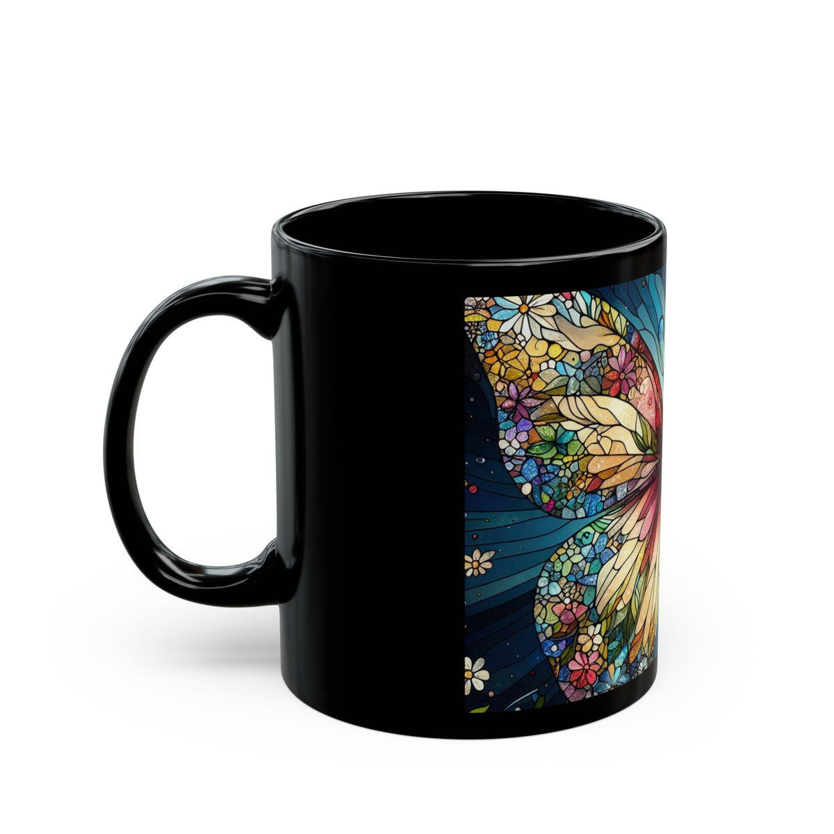 "Our Butterfly Mosaic" Black Mug (11oz, 15oz) - OLM Store