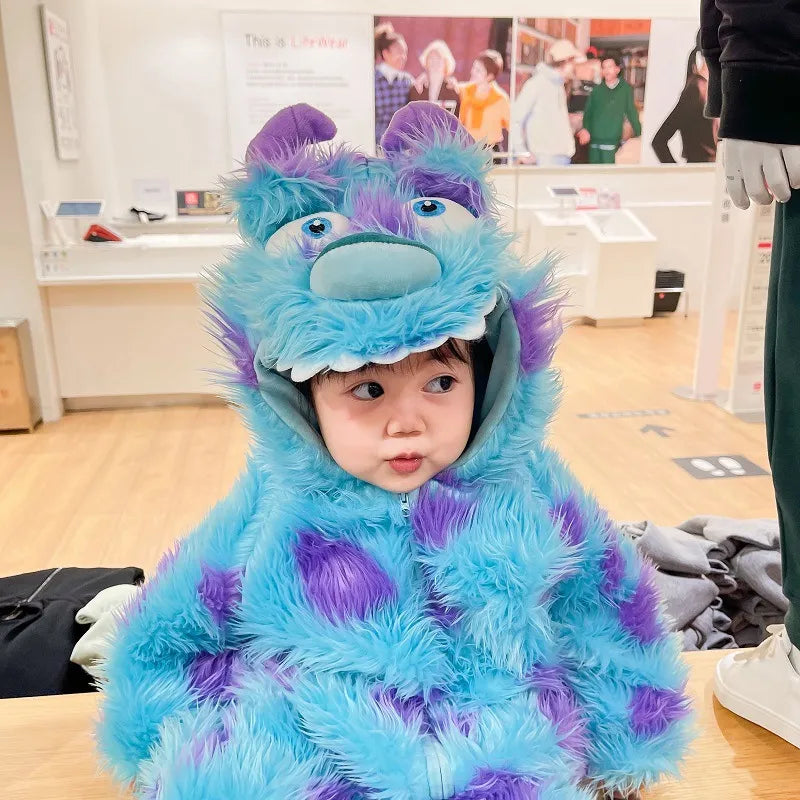Cozy Animal Baby Jumpsuit: Adorable Hooded Zipper Romper for Your Little One
