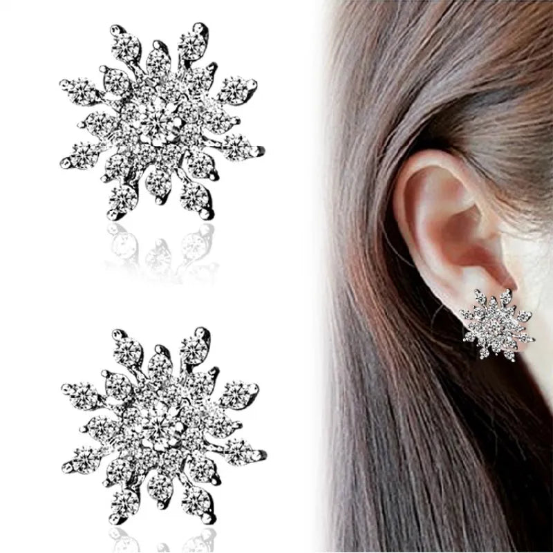 Snowflake Flower Earrings - OLM Store