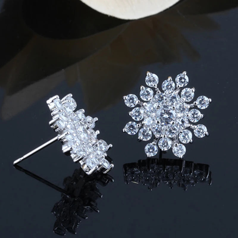Snowflake Flower Earrings - OLM Store