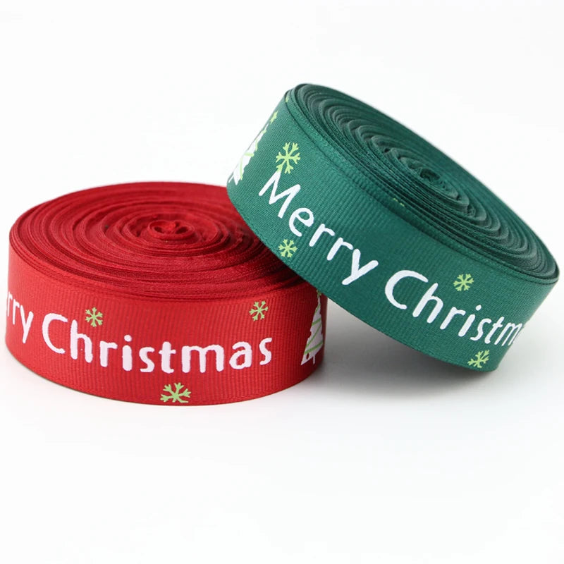 Merry Christmas Grosgrain Ribbon: Elevate Your Holiday Decor