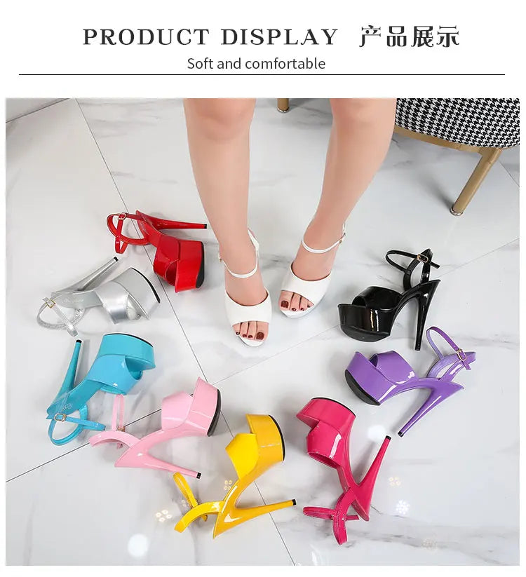 Elevate Your Style with Modern Platform High Heels – 6.7" Stiletto Sandals for Parties, Pole Dance & Summer Events (US 4–10.5)