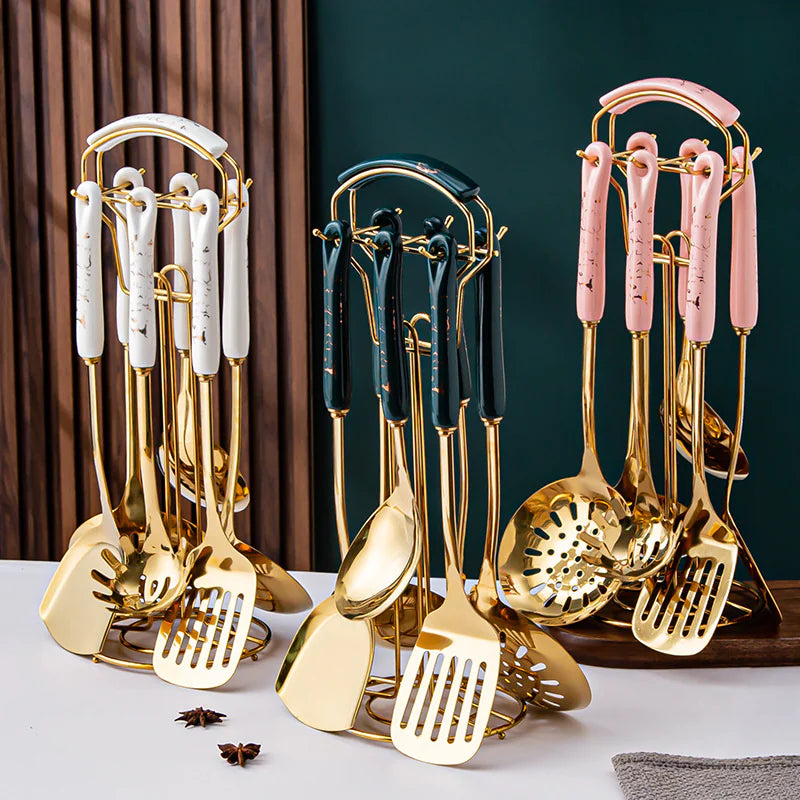 Elevate Your Cooking with the Luxury Kitchenware Set – 7 Essential Tools for Every Home Chef