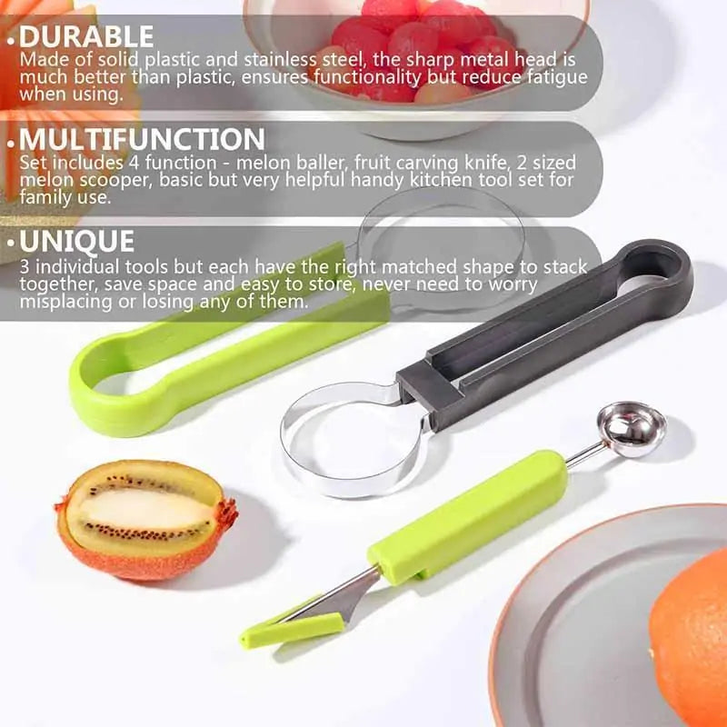 Unlock Your Culinary Creativity with the 4 in 1 Fruit Carving Knife Cutter