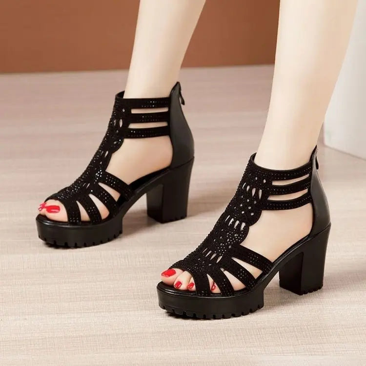Comfortable Women's Wedge Sandals - Stylish Hollow-Out Design for Everyday Elegance
