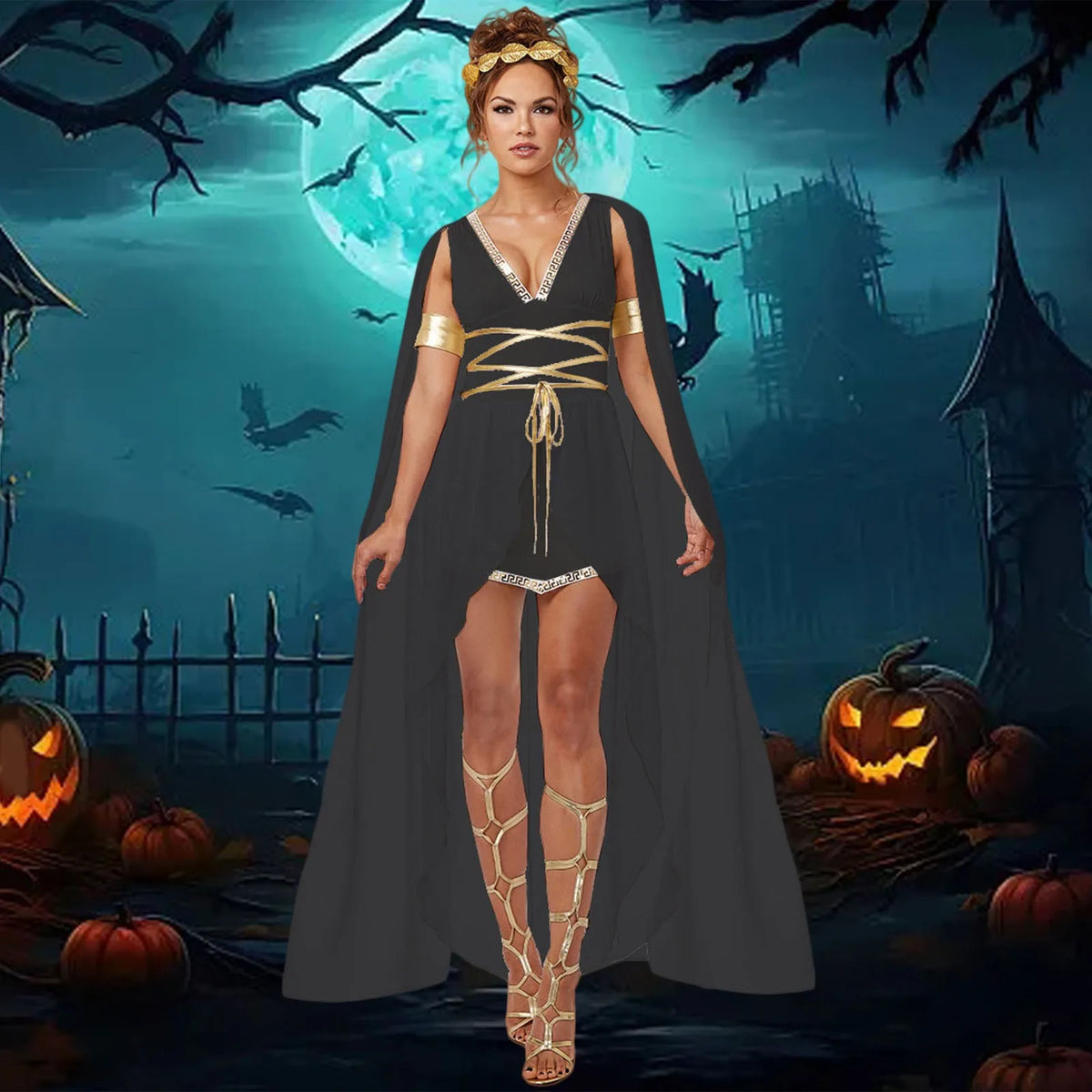 Captivating Women’s Greek Goddess Athena Costume - Perfect for Halloween & Themed Events