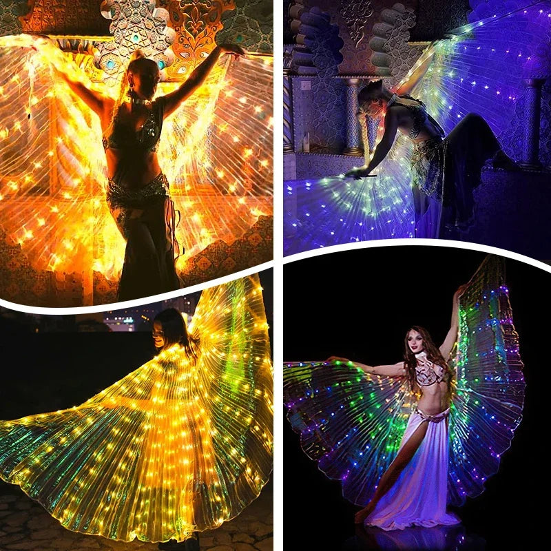 Experience the Magic of RGB LED Belly Dance Wings for Unforgettable Performances