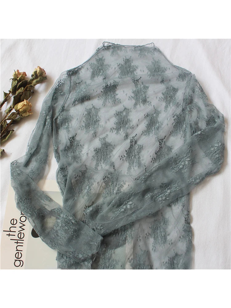 Lace Floral Embroidery Blouse - OLM Store