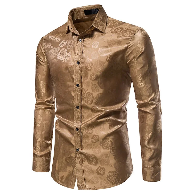 Rose Print Men’s Shirt - OLM Store