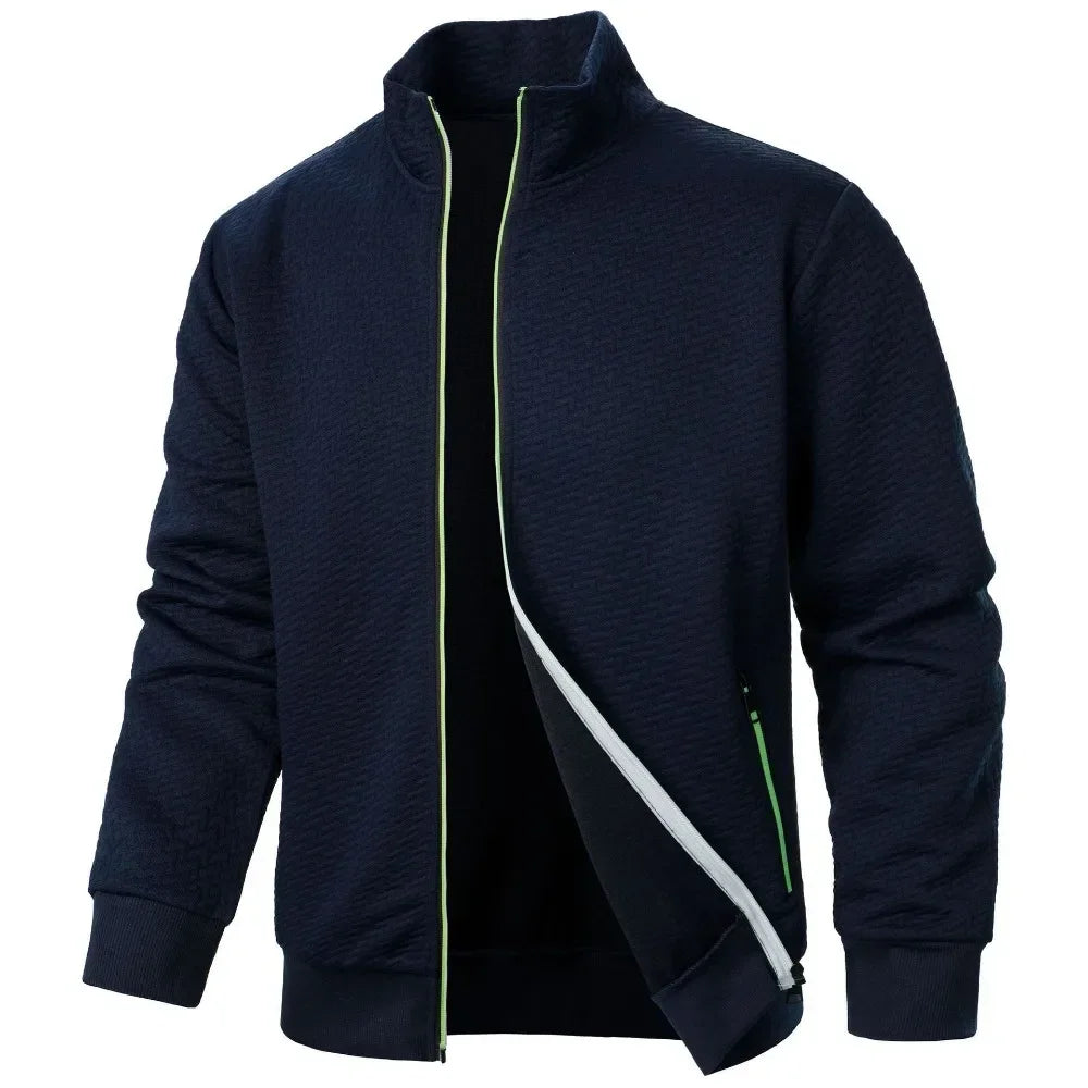 Elevate Your Style with Our Premium Men's Zipper Cardigan Jacket
