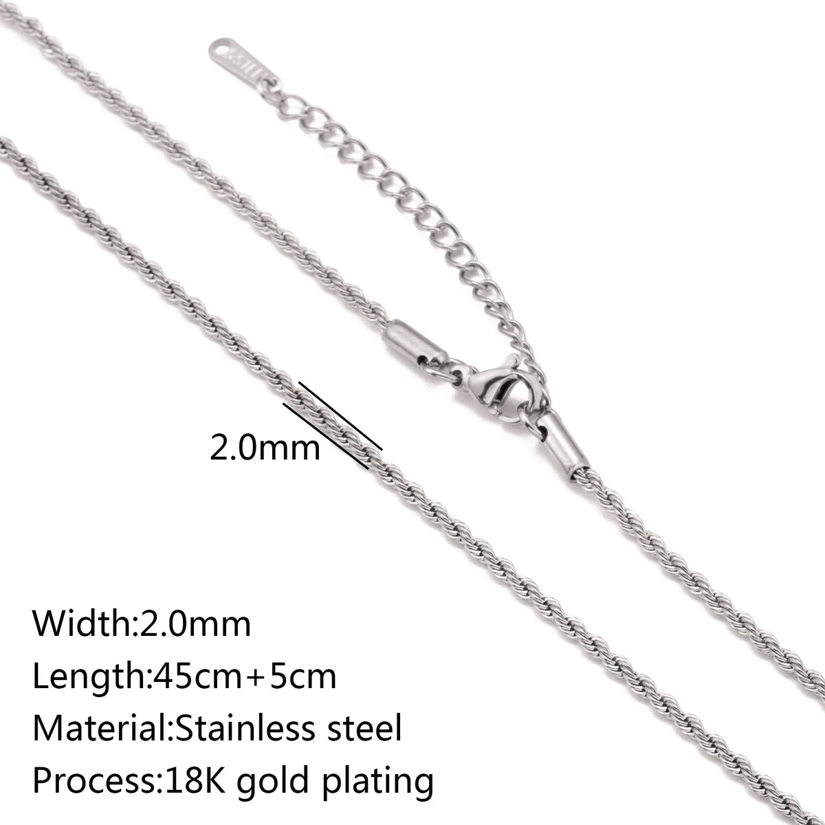 5‑Piece Stainless Steel Chain Necklace Set – Bead, Rope, Cuban, Paperclip & Snake Link Chains for Women, 18K Gold & Steel DIY Jewelry