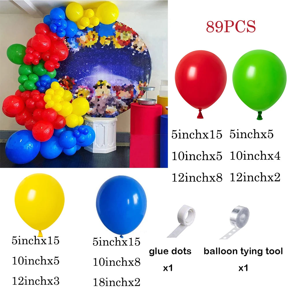 Red Green Celebration Balloons Garland Arch Kit - OLM Store