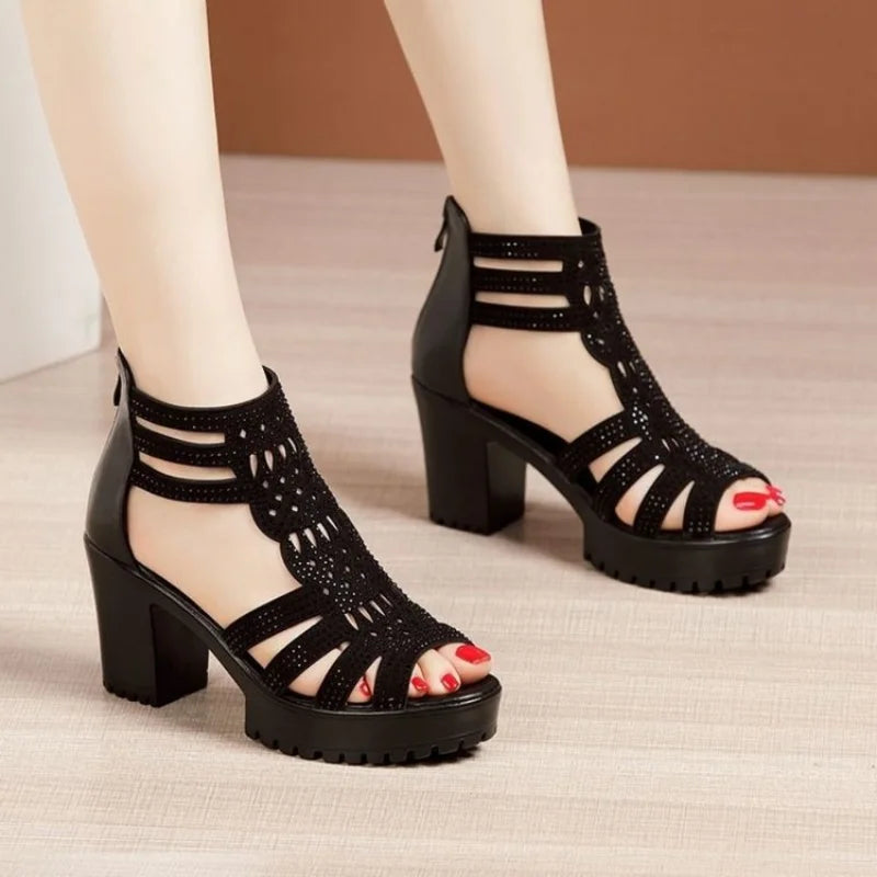 Comfortable Women's Wedge Sandals - Stylish Hollow-Out Design for Everyday Elegance