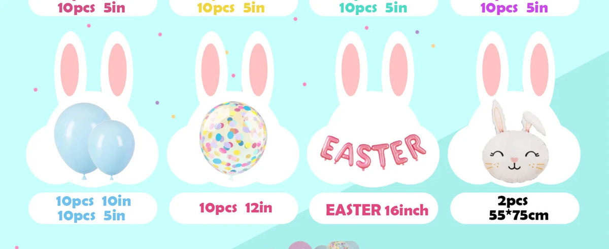 Easter Balloon Garland Kit β Create a Joyful Spring Celebration with Adorable Bunny & Pastel Balloons