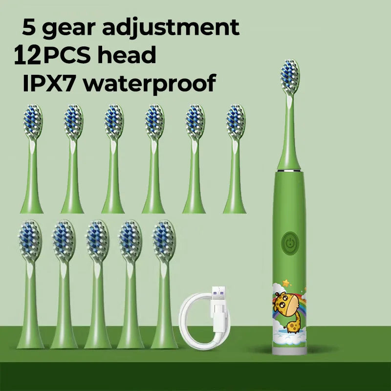 Children's Waterproof Rechargeable Sonic Toothbrush - OLM Store