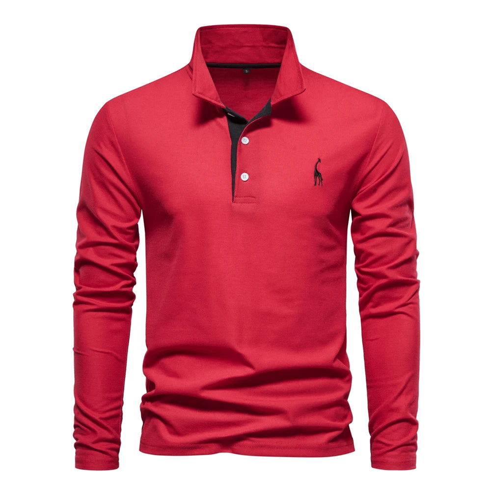 Men’s Deer Embroidery Polo Shirt - OLM Store