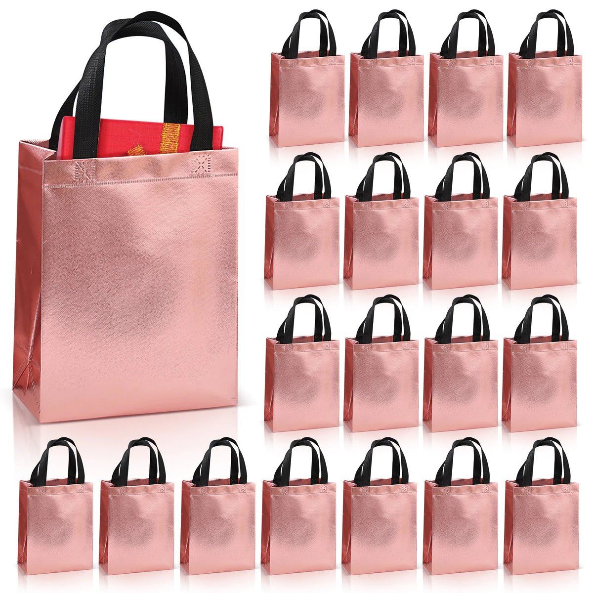 Reusable Gift Bags for Events – 20pcs Aluminized Non‑Woven Tote Bags Perfect for Any Occasion