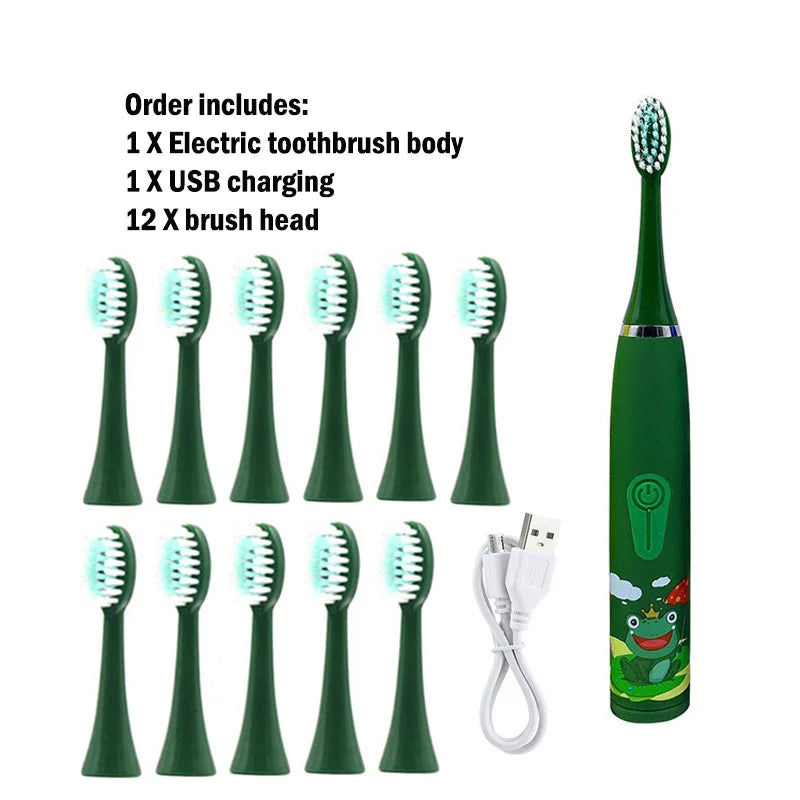 Children's Waterproof Rechargeable Sonic Toothbrush - OLM Store