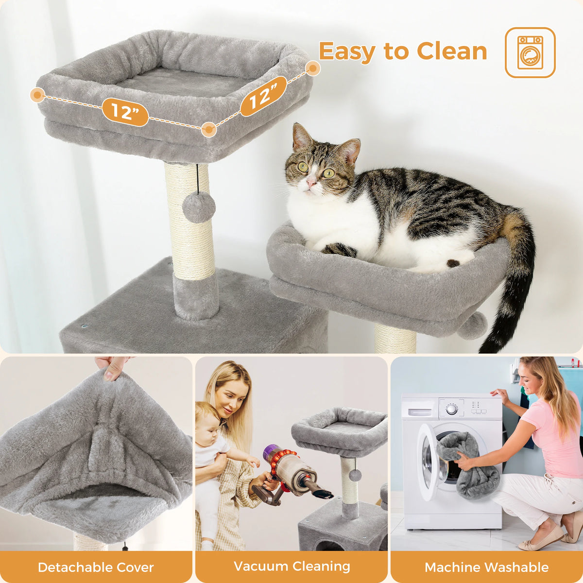 Transform Your Home with Our Large Cat Tree - 72.44 inches of Fun!