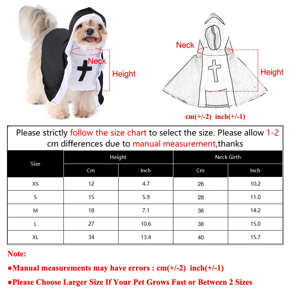 Hilarious Halloween Pet Nun Costume: Dress Your Cat or Dog as a Holy Spokespet!