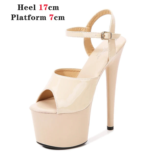 Elevate Your Style with Modern Platform High Heels – 6.7" Stiletto Sandals for Parties, Pole Dance & Summer Events (US 4–10.5)