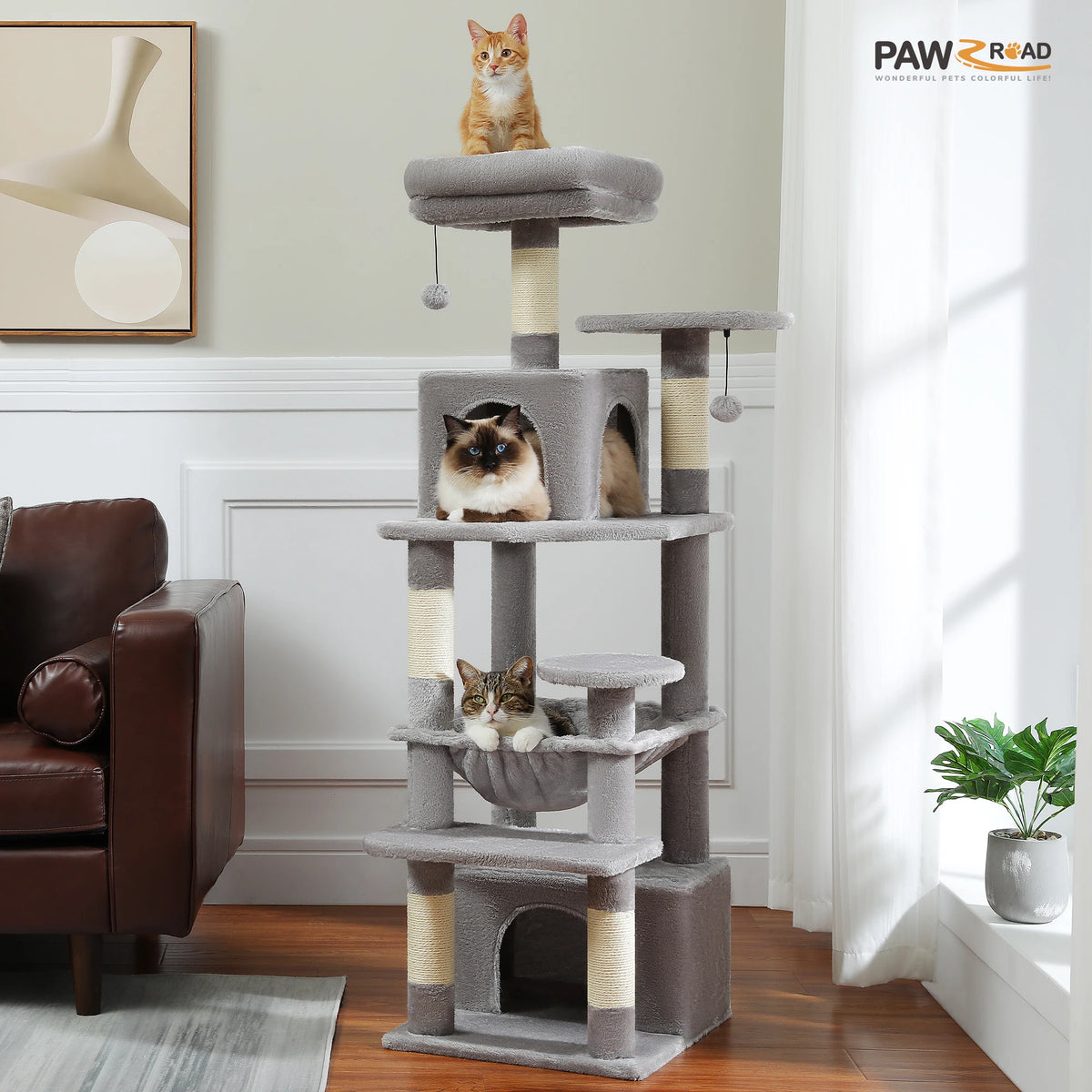Transform Your Home with Our Large Cat Tree - 72.44 inches of Fun!