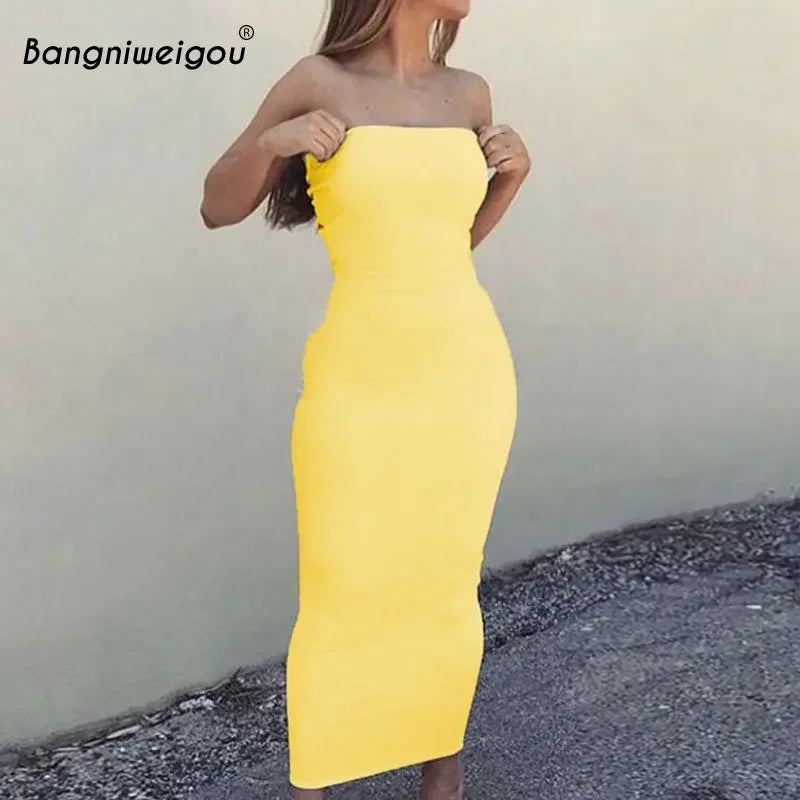 Off Shoulder Tube Dress - OLM Store