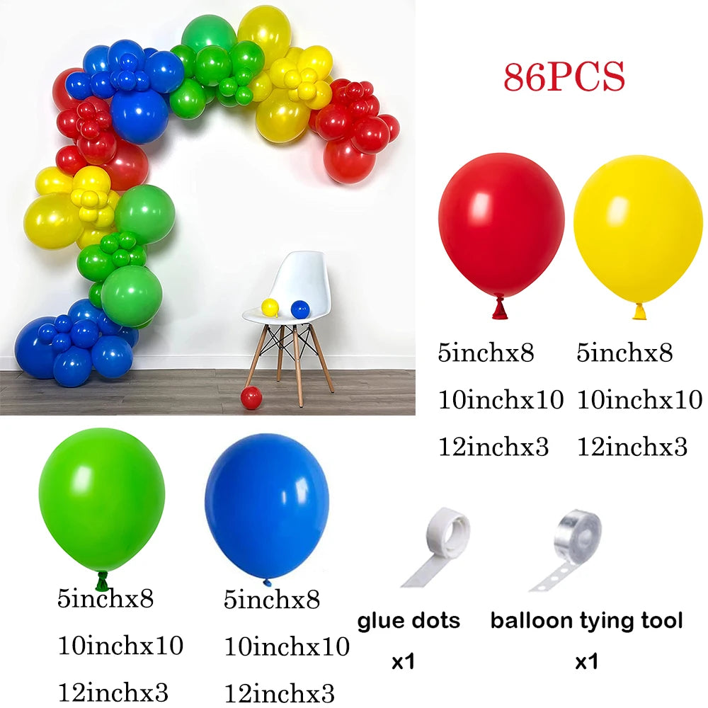 Red Green Celebration Balloons Garland Arch Kit - OLM Store
