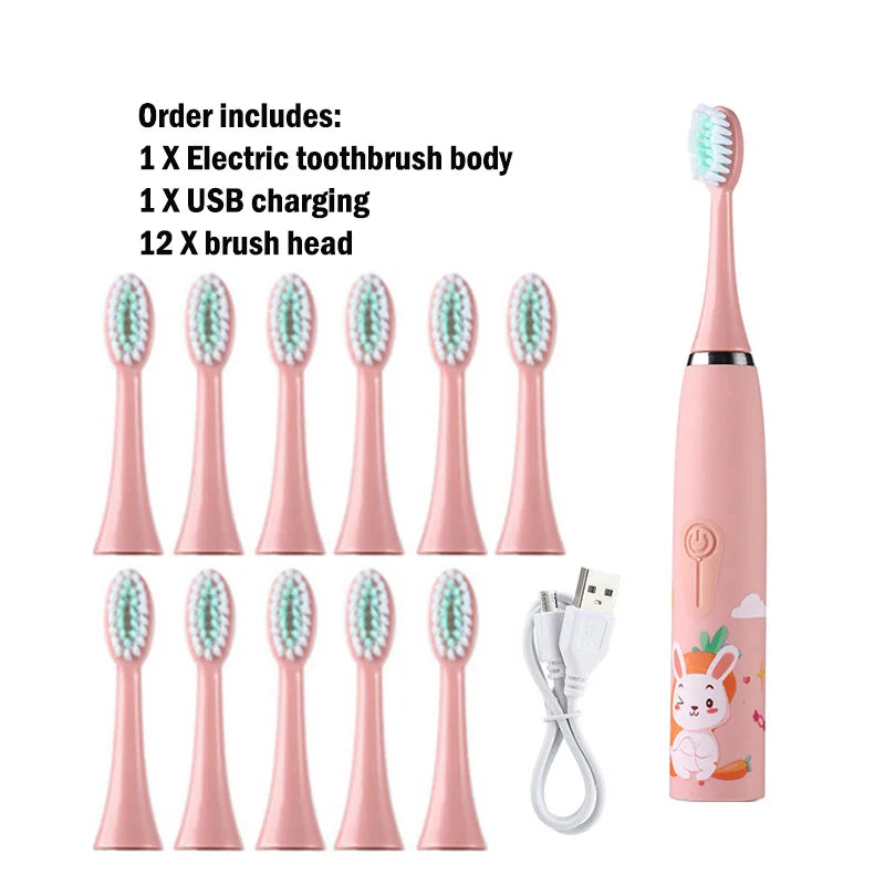 Children's Waterproof Rechargeable Sonic Toothbrush - OLM Store