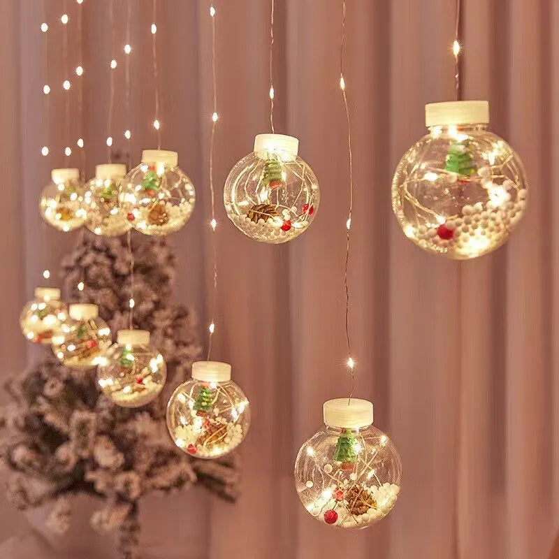Illuminate Your Home with Enchanting Christmas Fairy Lights: Wish Ball LED Curtain Lights for the Holidays