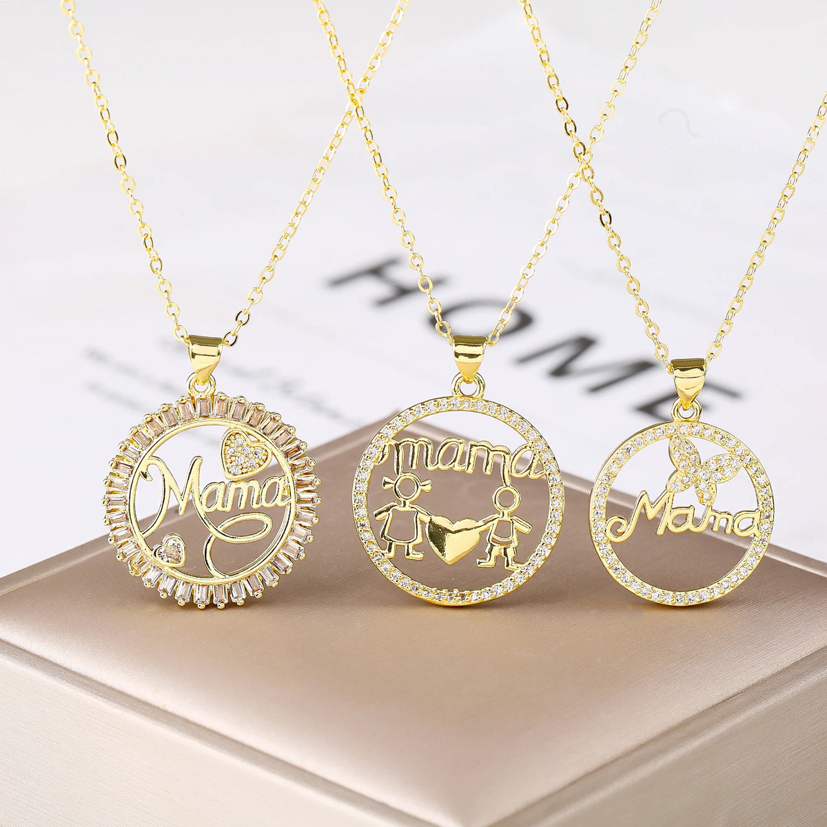 Luxury Mama and Children Necklace – Heartfelt Jewelry Gift for Moms