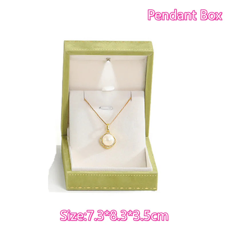 Illuminate Your Moments with the LED Light Necklace Gift Box – Velvet Jewelry Presentation Case