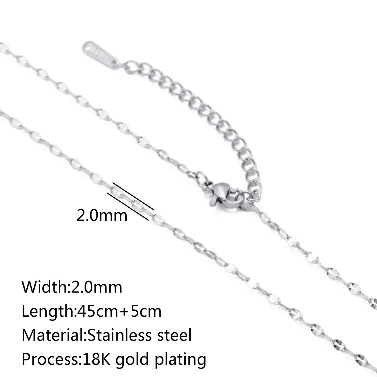 5‑Piece Stainless Steel Chain Necklace Set – Bead, Rope, Cuban, Paperclip & Snake Link Chains for Women, 18K Gold & Steel DIY Jewelry