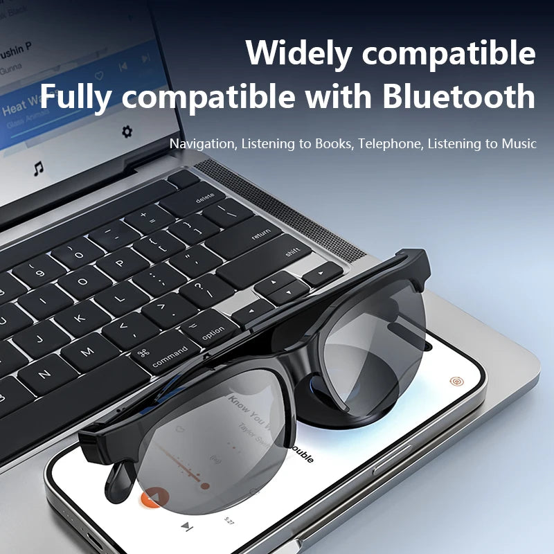 Transform Your Conversations with AI Translation Smart Glasses - Bluetooth Enabled for Music & More
