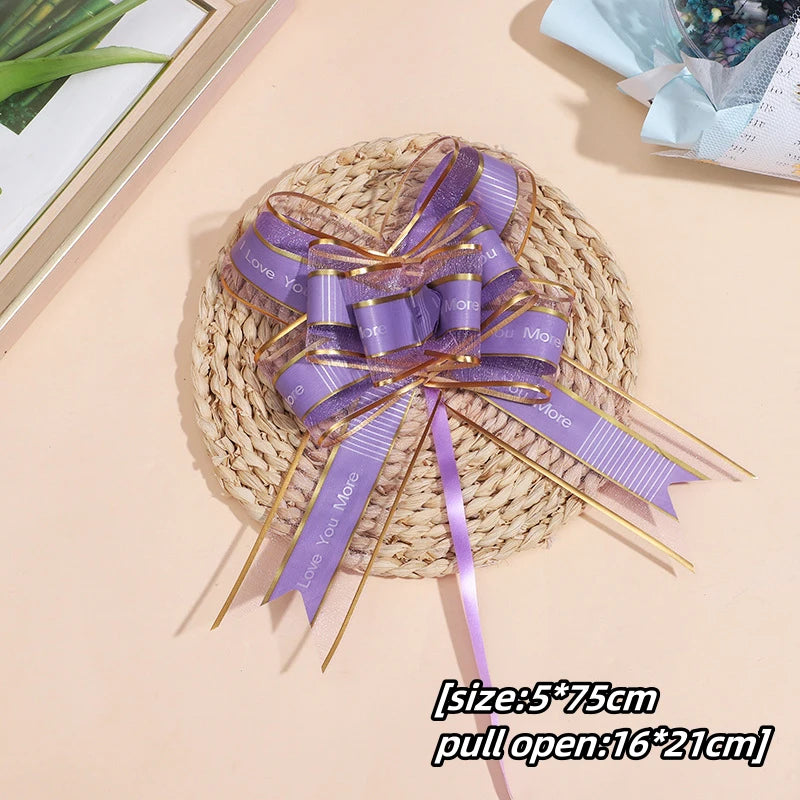 Transform Your Gifts with Large Pull Bow Ribbons – 5-50 Pieces for Beautiful Presentation