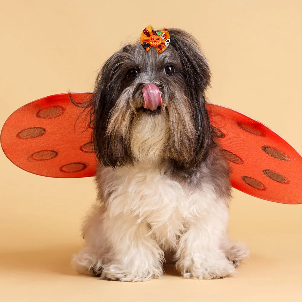 10/20PCS Halloween Pet Dog Hair Bows โ Spooky Style for Your Furry Friends
