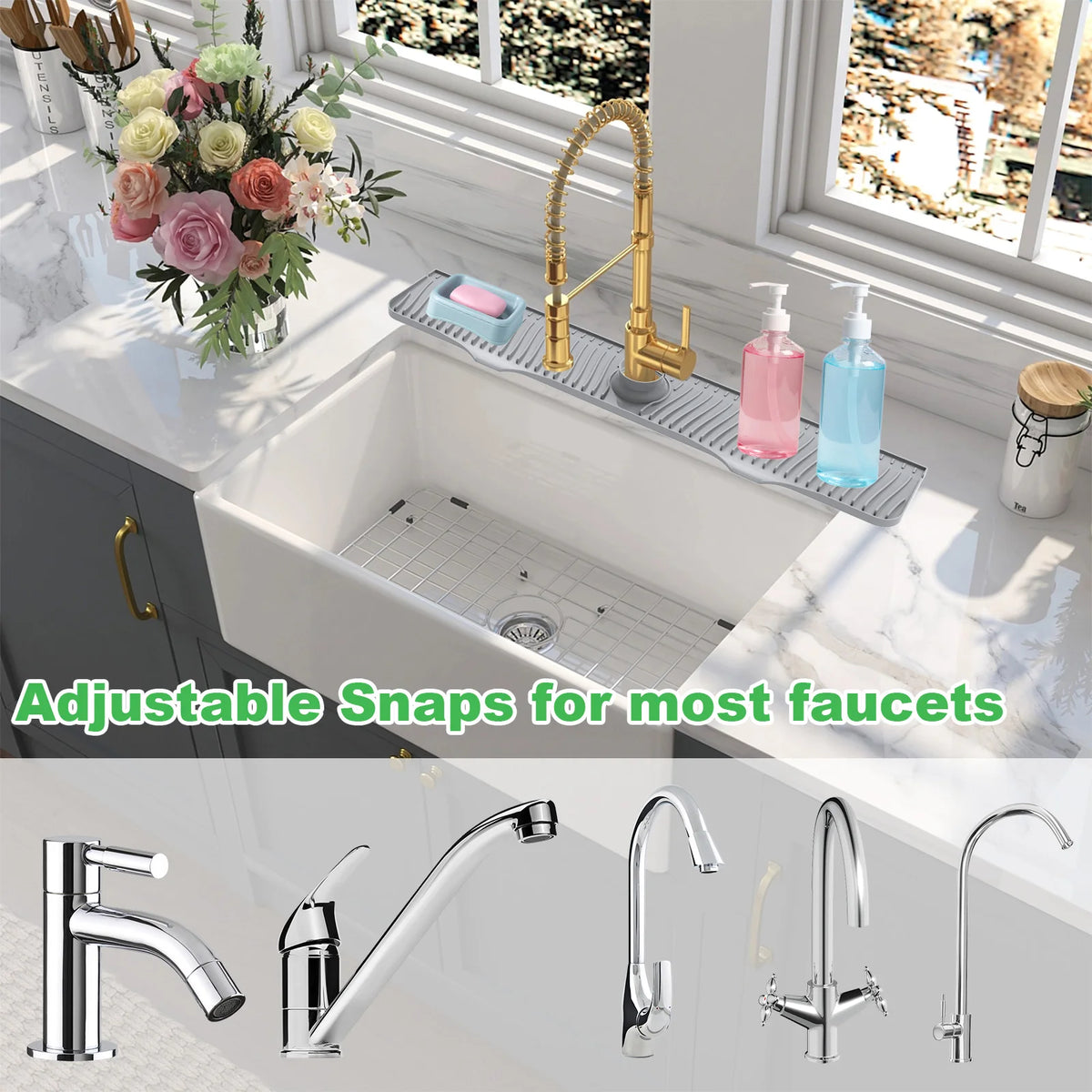 Silicone Sink Faucet Splash Guard - OLM Store