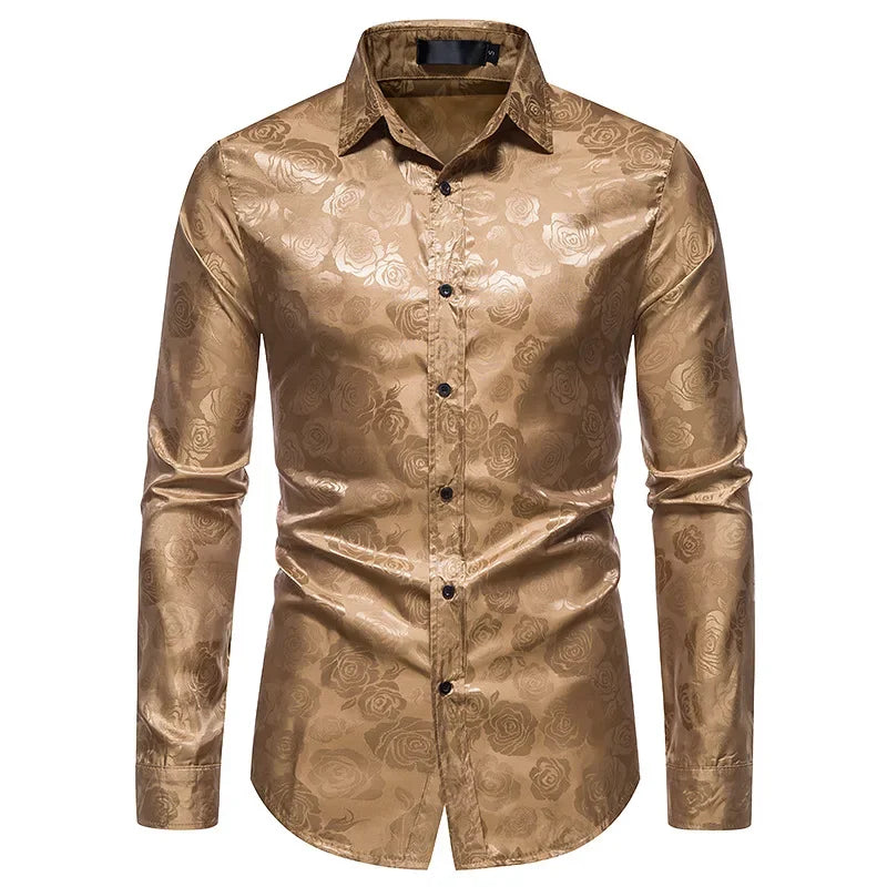 Rose Print Men’s Shirt - OLM Store