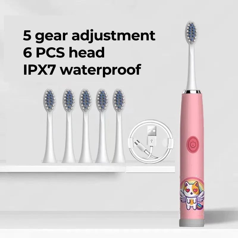 Children's Waterproof Rechargeable Sonic Toothbrush - OLM Store