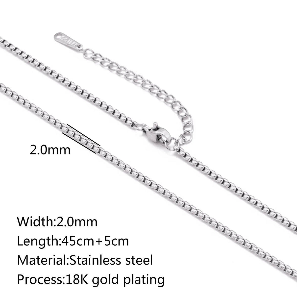 5‑Piece Stainless Steel Chain Necklace Set – Bead, Rope, Cuban, Paperclip & Snake Link Chains for Women, 18K Gold & Steel DIY Jewelry